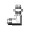 World Wide Fittings Male JIC to Male JIC Bulkhead 90° Elbow - With Locknut F5525X20X20LN